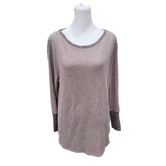 Soft Surroundings Bailey Waffle Knit Thermal Long Sleeve Pullover Tunic Size L - Picture 1 of 11